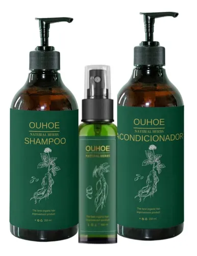 Kit de Crecimiento de Cabello x3 Tónico + Shampoo + Acondicionador Anticaída