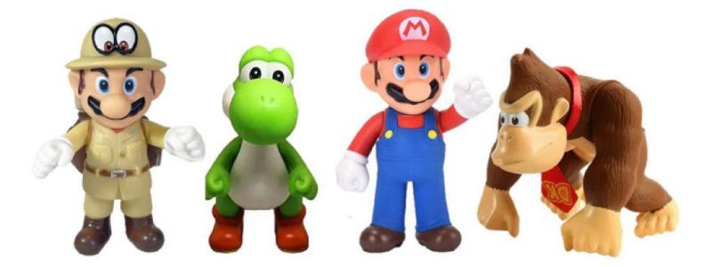Colección de Figuras Mario Bros – ¡4 Personajes en Blíster Exclusivo!